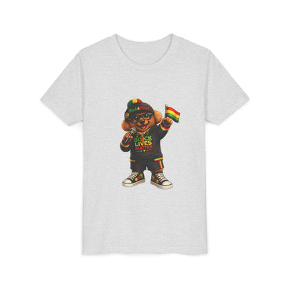 Youth Tee — Kid Bear Black Lives Matter Rasta Flag Shirt