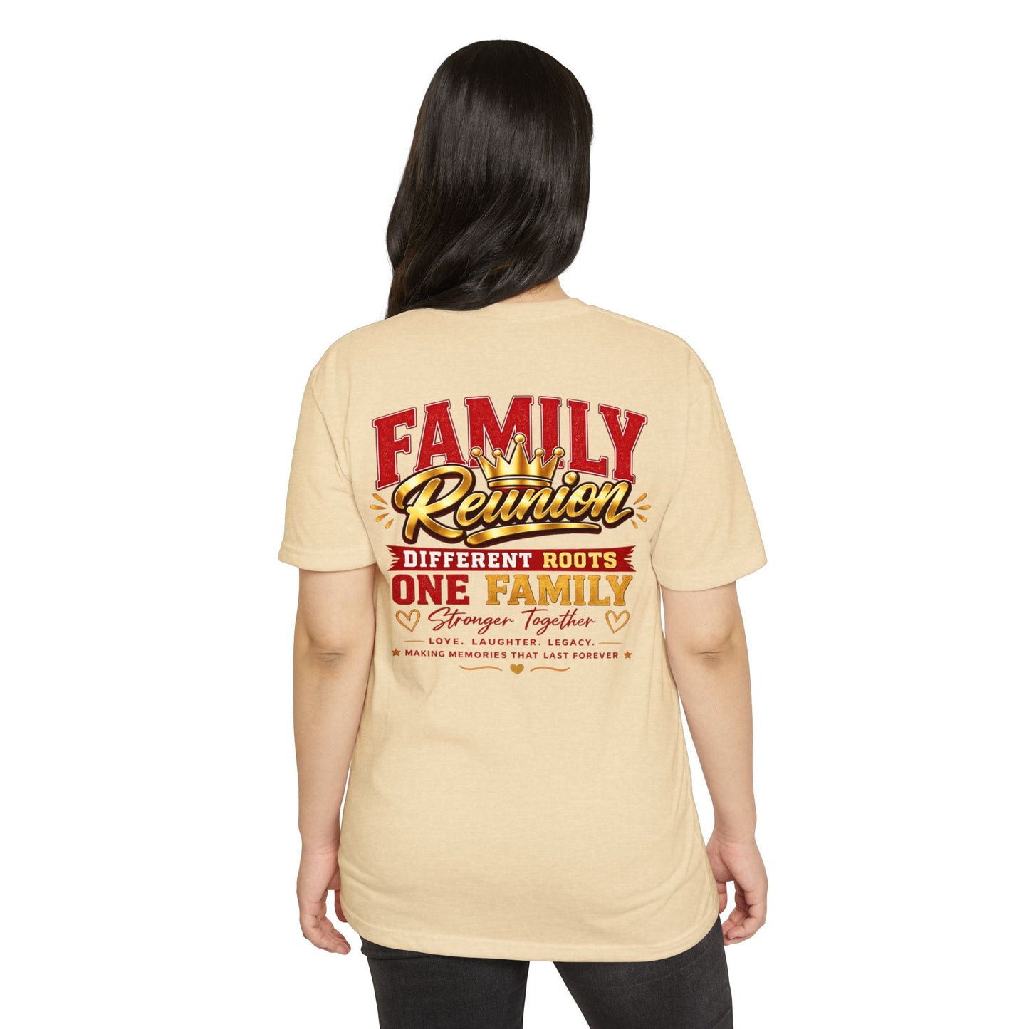 Family Reunion T-Shirt — "Different Roots, One Family" Matching Tee