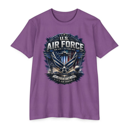 U.S. Air Force Graphic T-Shirt — Military Emblem Tee ("The Sky Is Not The Limit")