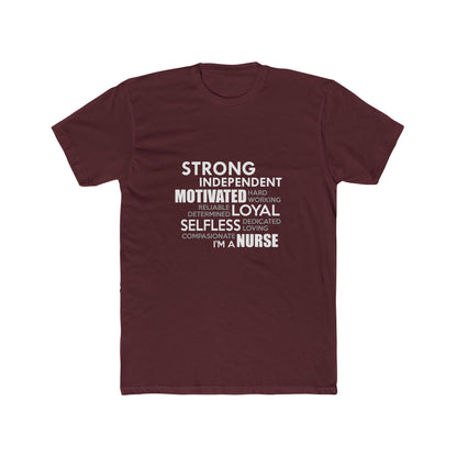 Nurse Word Cloud Tee — "I'm a Nurse" Inspirational Graphic T-Shirt
