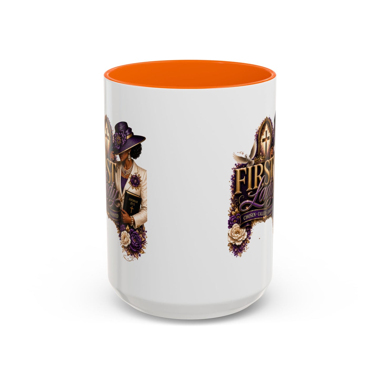 First Lady Church Coffee Mug — Elegant Purple Hat Gospel Tea Cup (11/15oz)
