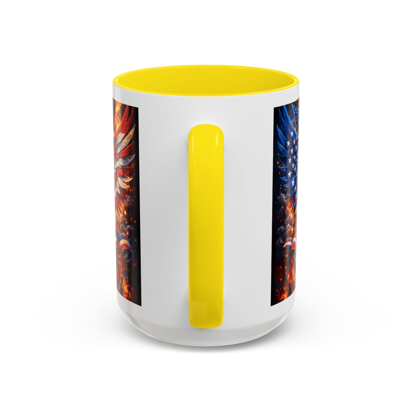 Patriotic Eagle Coffee Mug — American Flag Bald Eagle Accent Mug (11/15oz)
