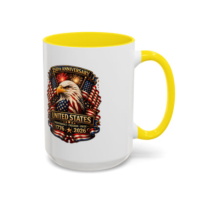Patriotic Eagle Coffee Mug - United States 250th Anniversary 1776-2026