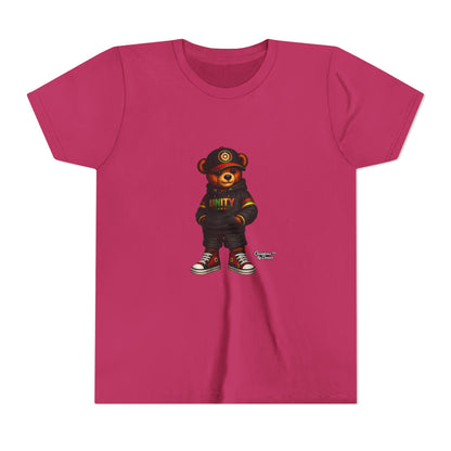Youth T‑Shirt — Cool Bear Graphic Tee with 'UNITY' Hoodie Design