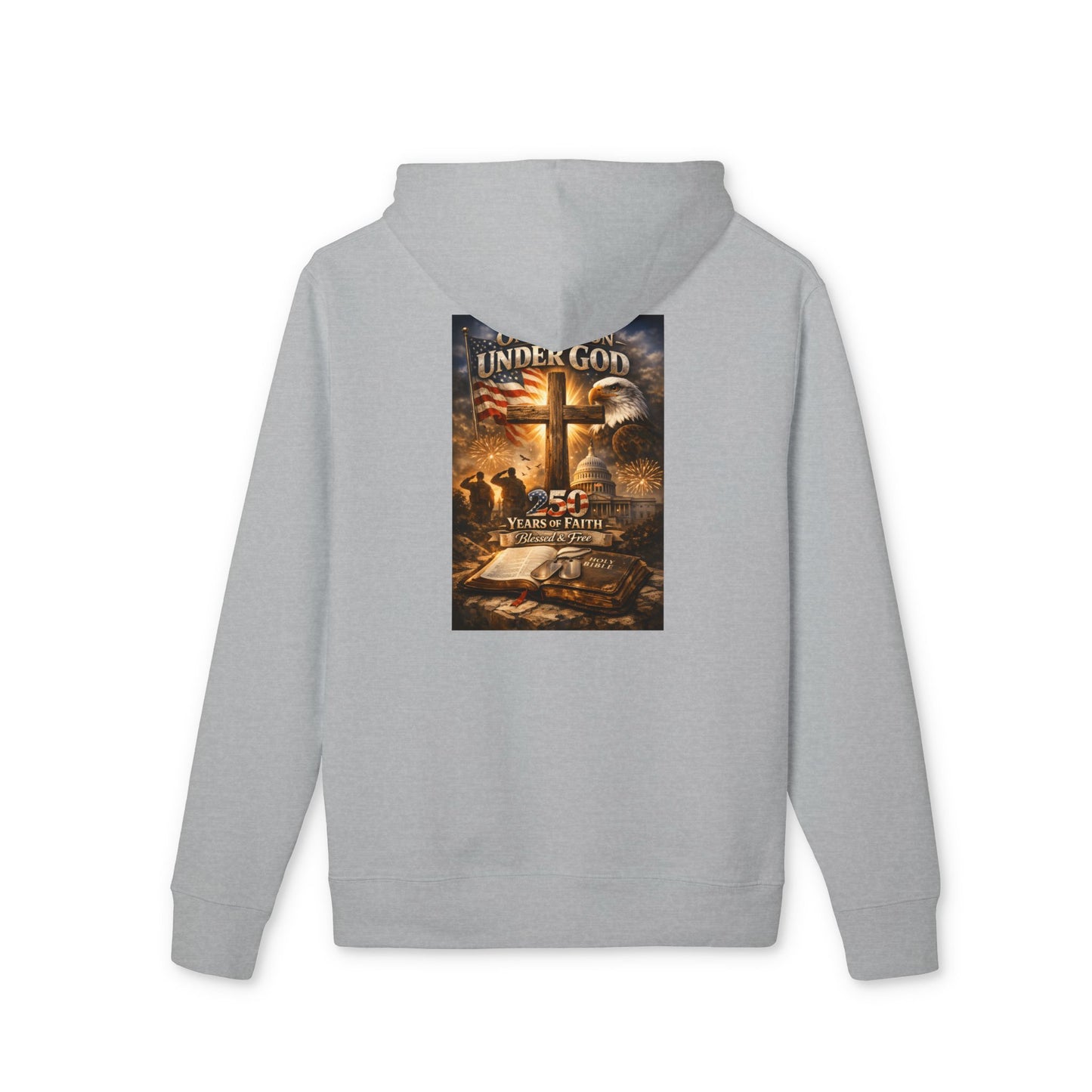 Under God Cross Hoodie — Christian Faith Inspirational Pullover