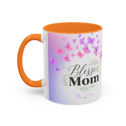 Blessed Mom Butterfly Mug — Colorful 11oz/15oz Ceramic Gift for Mother's Day