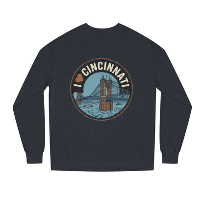 Cincinnati Bridge Crewneck Sweatshirt — I  Cincinnati Graphic