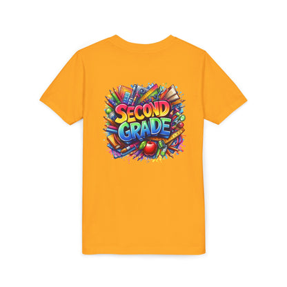 Second Grade Youth Tee — Colorful Back-to-School Kids T-Shirt
