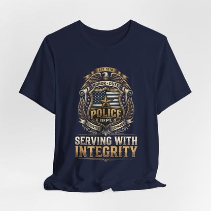 Police Badge 'Serving With Integrity' T-Shirt