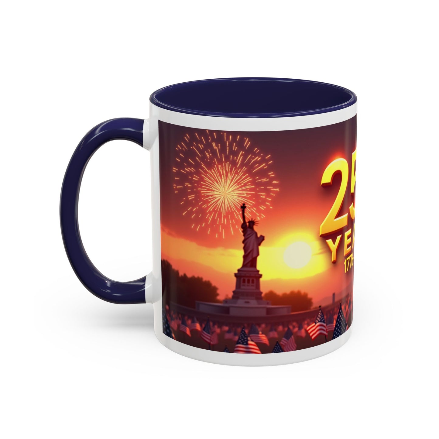 250 Years 1776–2026 Eagle Coffee Mug — Patriotic Anniversary 250th USA Celebration