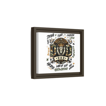 Framed Matte Canvas 'Best Ever DAD' Wall Art – Lion King Design, Father’s Day Gift
