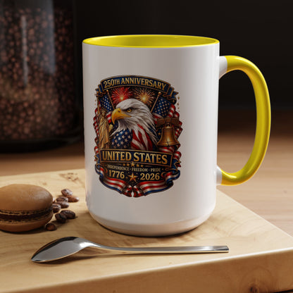 250th Anniversary United States Eagle Coffee Mug – Patriotic 1776–2026 Accent Mug