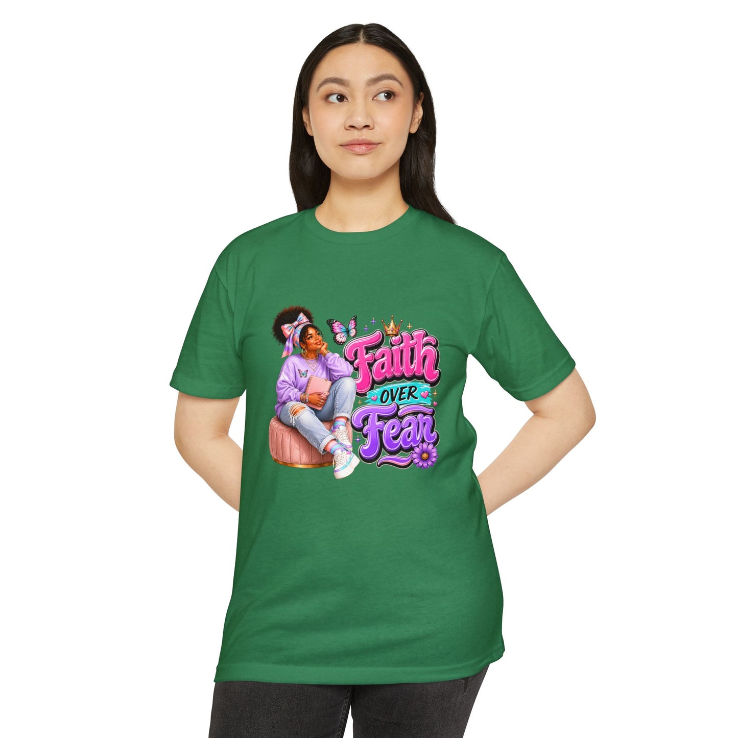 Faith Over Fear T‑Shirt — Inspirational Christian Graphic Tee