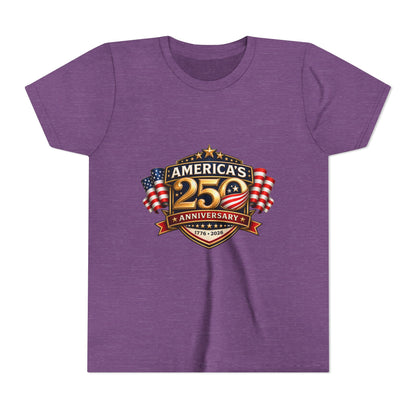 America's 250th Anniversary Youth Tee - Patriotic 1776–2026 Celebration Shirt