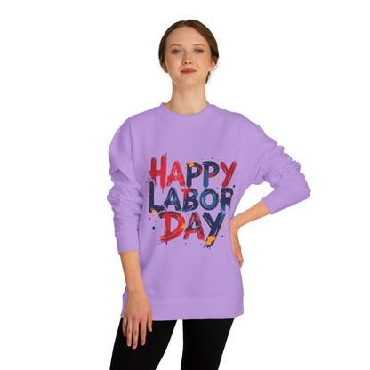 Happy Labor Day Crewneck Sweatshirt – Patriotic Holiday Pullover