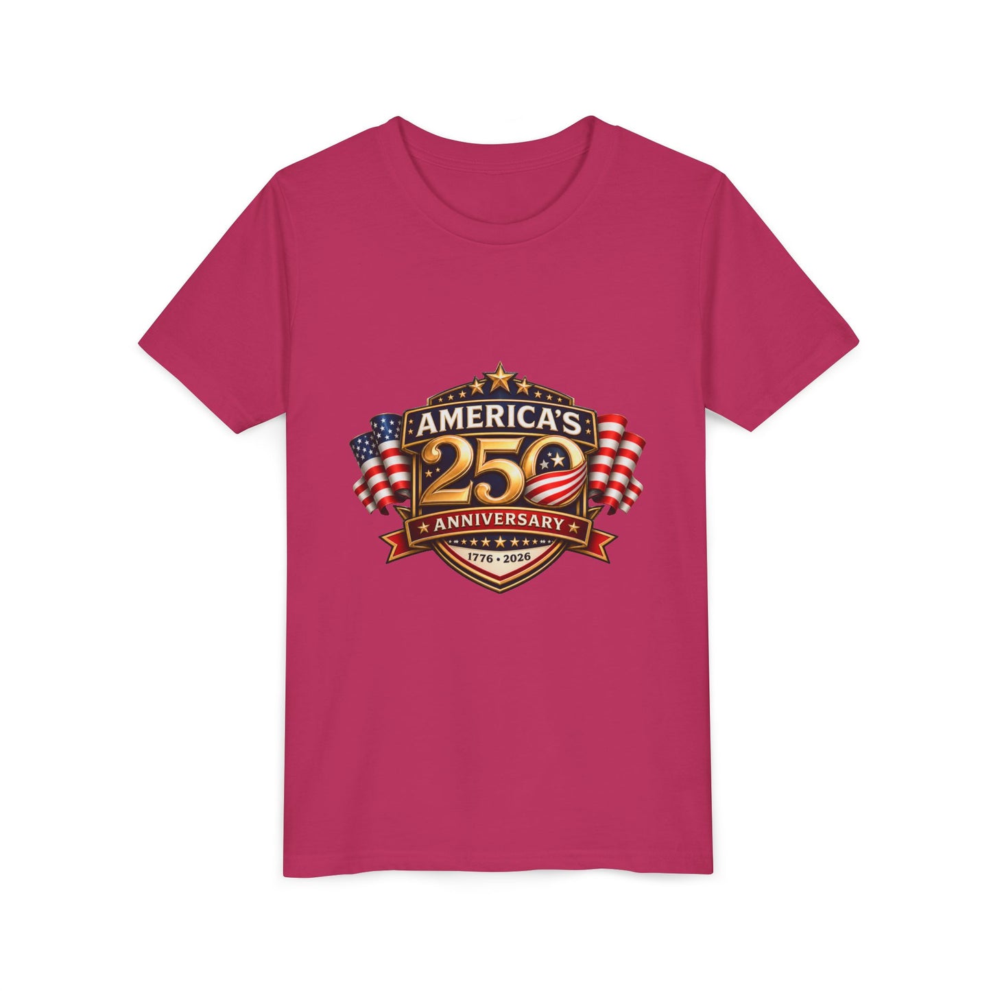 America's 250th Anniversary Youth Tee - Patriotic 1776–2026 Celebration Shirt