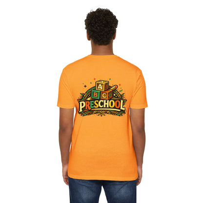 Preschool T-Shirt – Retro ABC Blocks Graphic Tee for Teachers & Kids