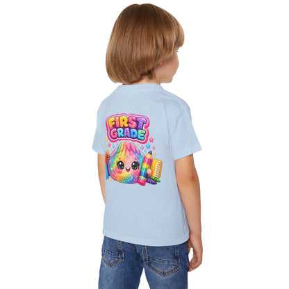 First Grade Toddler T‑Shirt — Cute Rainbow Squishie Back-to-School Tee