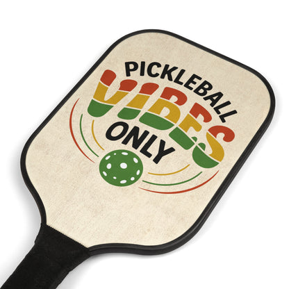 Pickleball Paddle Set — "Pickleball Vibes Only" Retro Design Kit (2 Paddles + Balls)