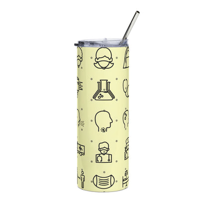 Medical Icons 20oz Stainless Tumbler — Healthcare Worker Travel Cup