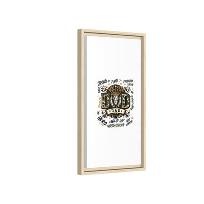 Framed Matte Canvas 'Best Ever DAD' Wall Art – Lion King Design, Father’s Day Gift