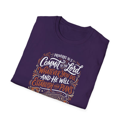 Proverbs 16:3 Commit to the Lord Christian T-Shirt