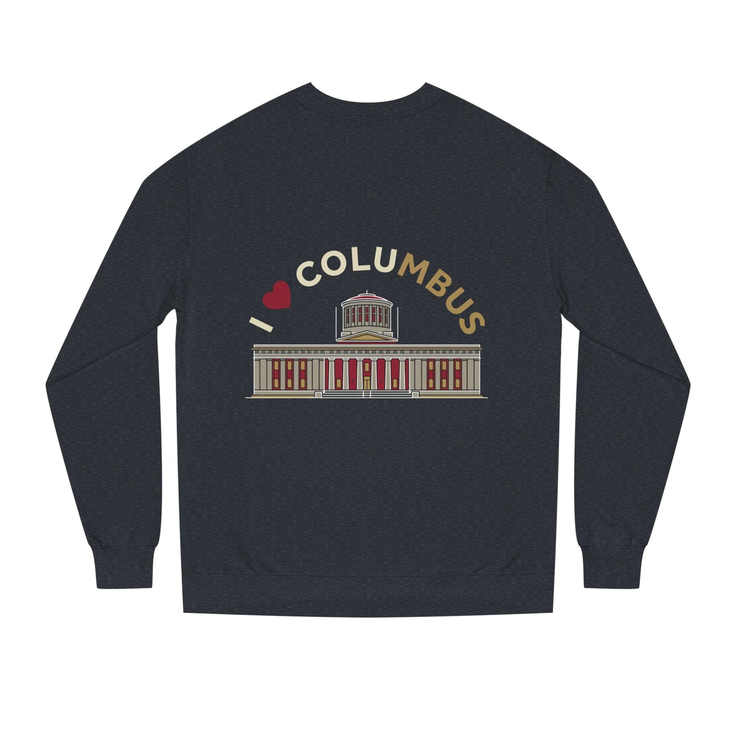 Columbus Landmark Crewneck Sweatshirt — I  Columbus Statehouse Design
