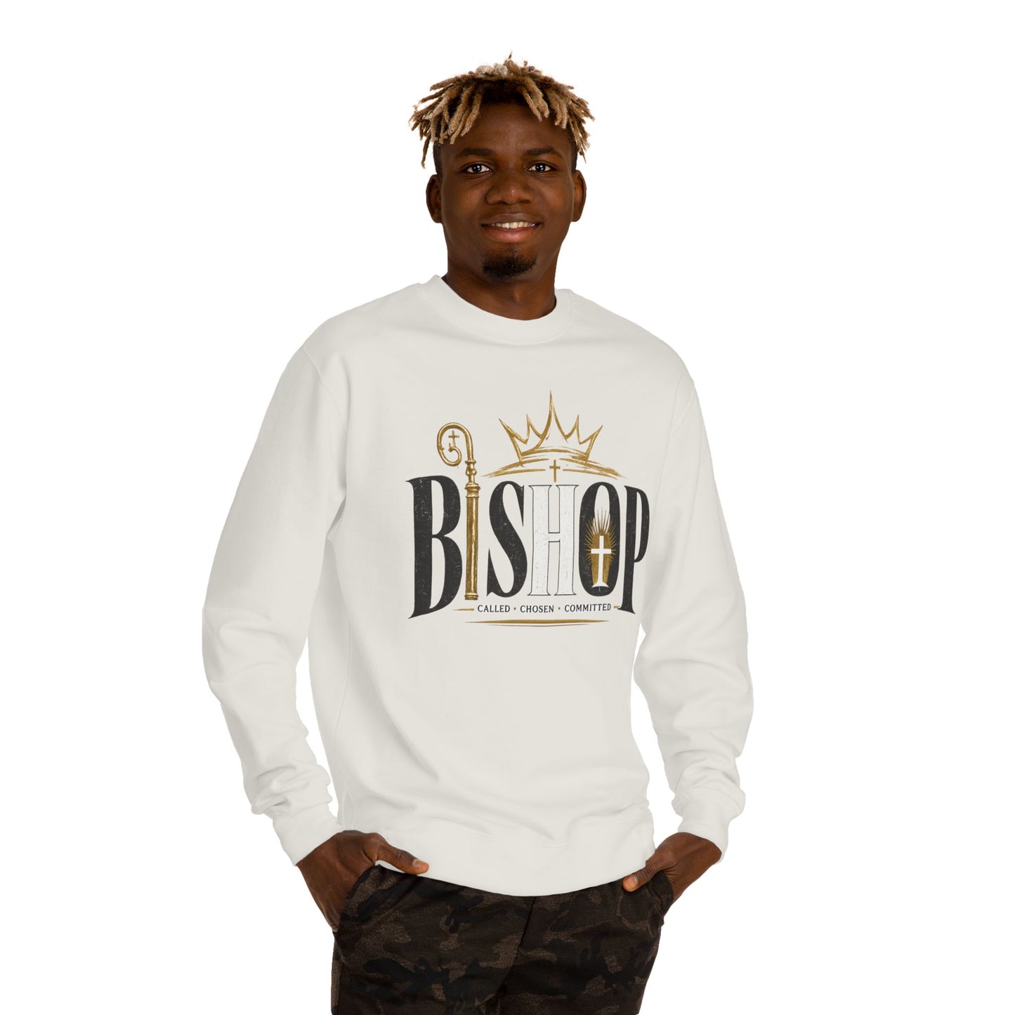 Bishop Crewneck Sweatshirt — Crown & Crosier Church Apparel