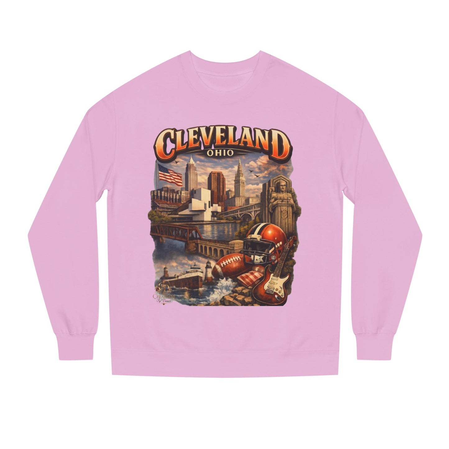 Cleveland Retro Cityscape Sweatshirt — Ohio Pride Football & Rock Design