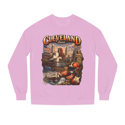 Cleveland Retro Cityscape Sweatshirt — Ohio Pride Football & Rock Design