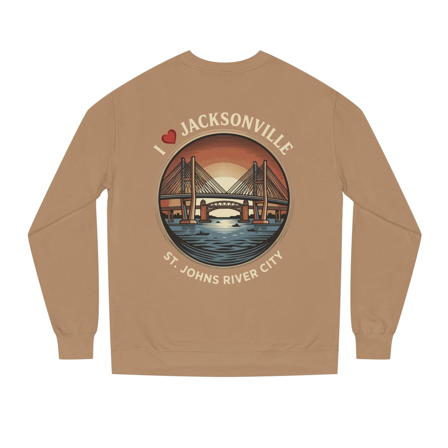 Jacksonville Crewneck Sweatshirt — I  Jacksonville St. Johns River City Graphic