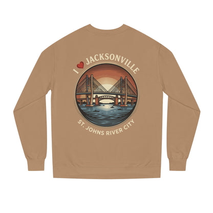 Jacksonville Crewneck Sweatshirt — I  Jacksonville St. Johns River City Graphic