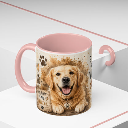 Dog Lover Coffee Mug — "Happiness is a Wet Nose, Wagging Tail" Accent Mug
