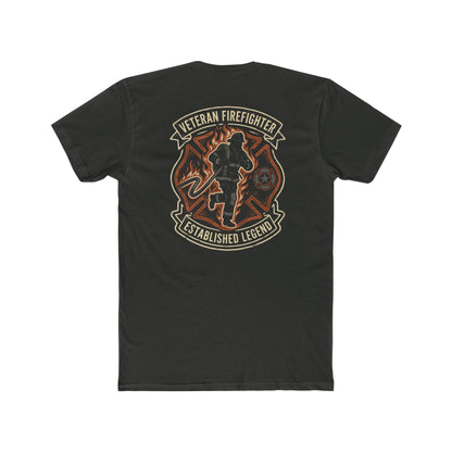 Veteran Firefighter Tee — "Established Legend" Graphic Crew Shirt