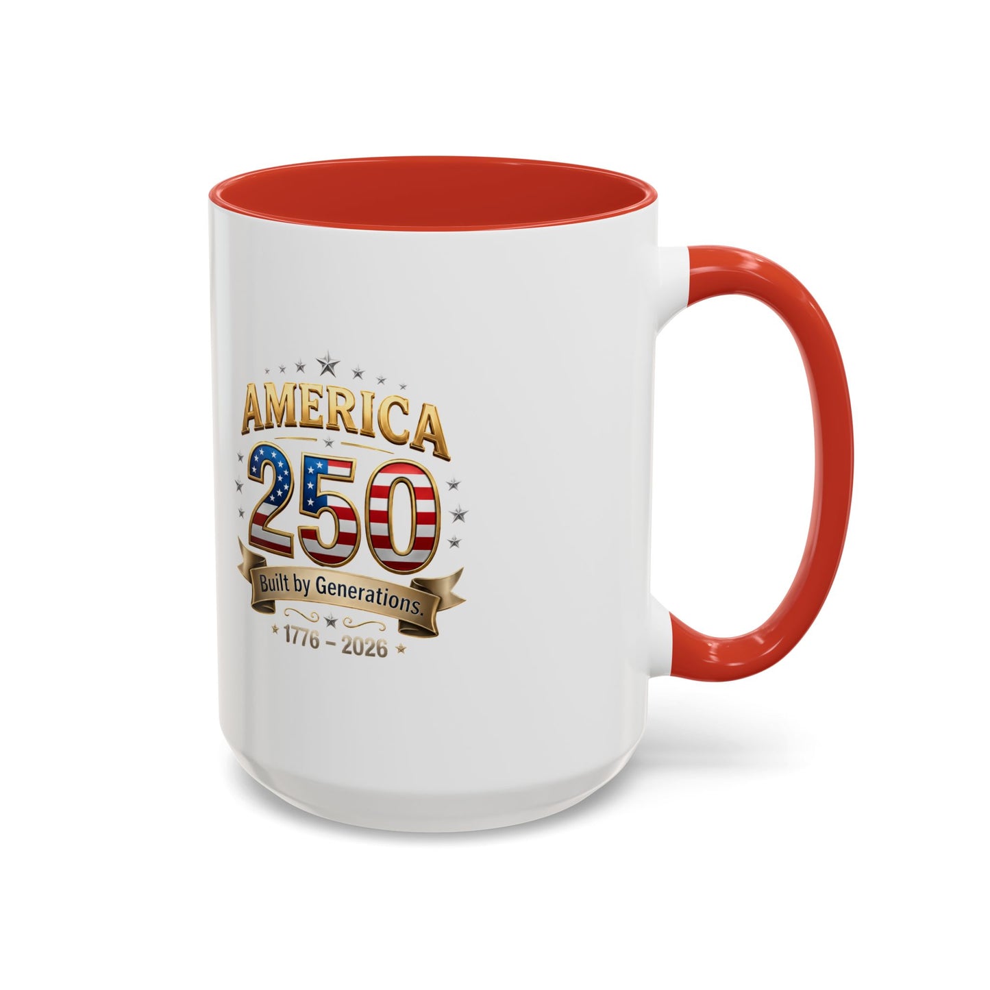 America 250 Coffee Mug — Patriotic 1776–2026 Anniversary Accent Mug