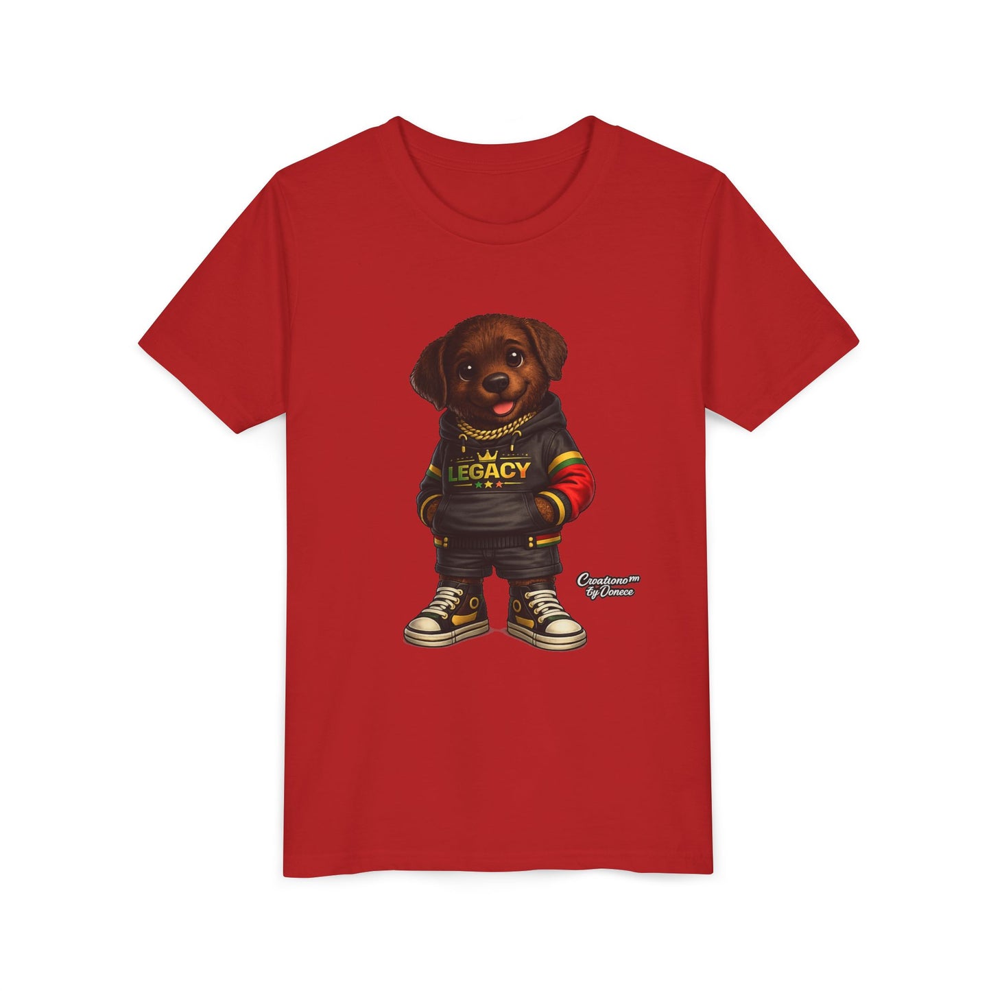 Youth Tee — Cute Rottweiler Puppy in 'Legacy' Hoodie Kids T‑Shirt