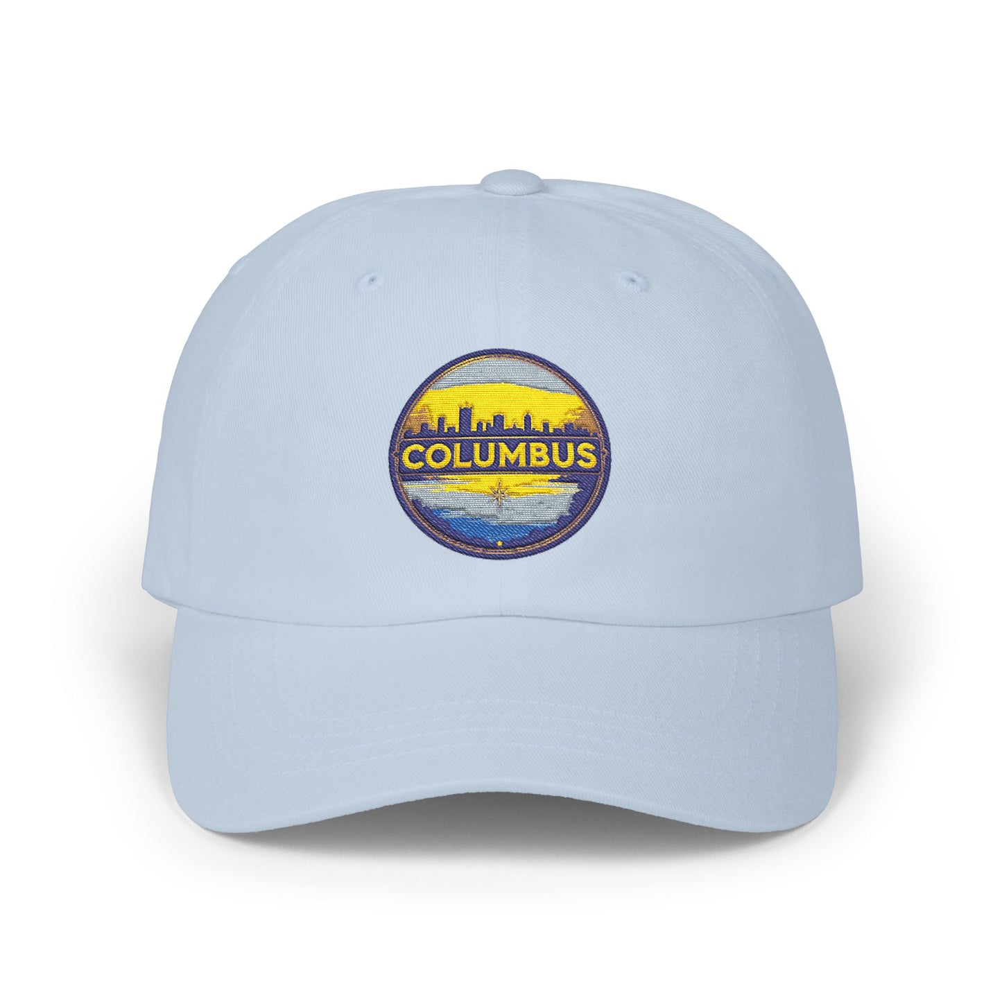 Columbus Skyline Dad Cap - Embroidered Vintage Sunset Patch