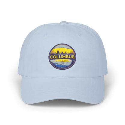 Columbus Skyline Dad Cap - Embroidered Vintage Sunset Patch