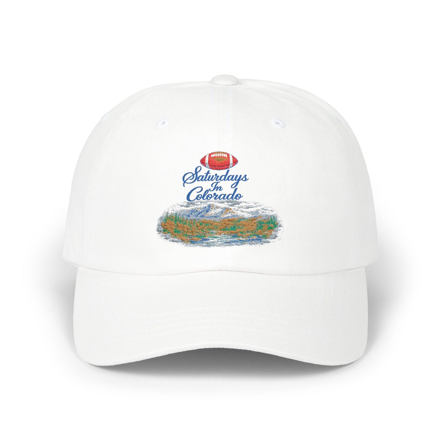 Dad Cap — "Saturdays in Colorado" Scenic Embroidered Baseball Hat