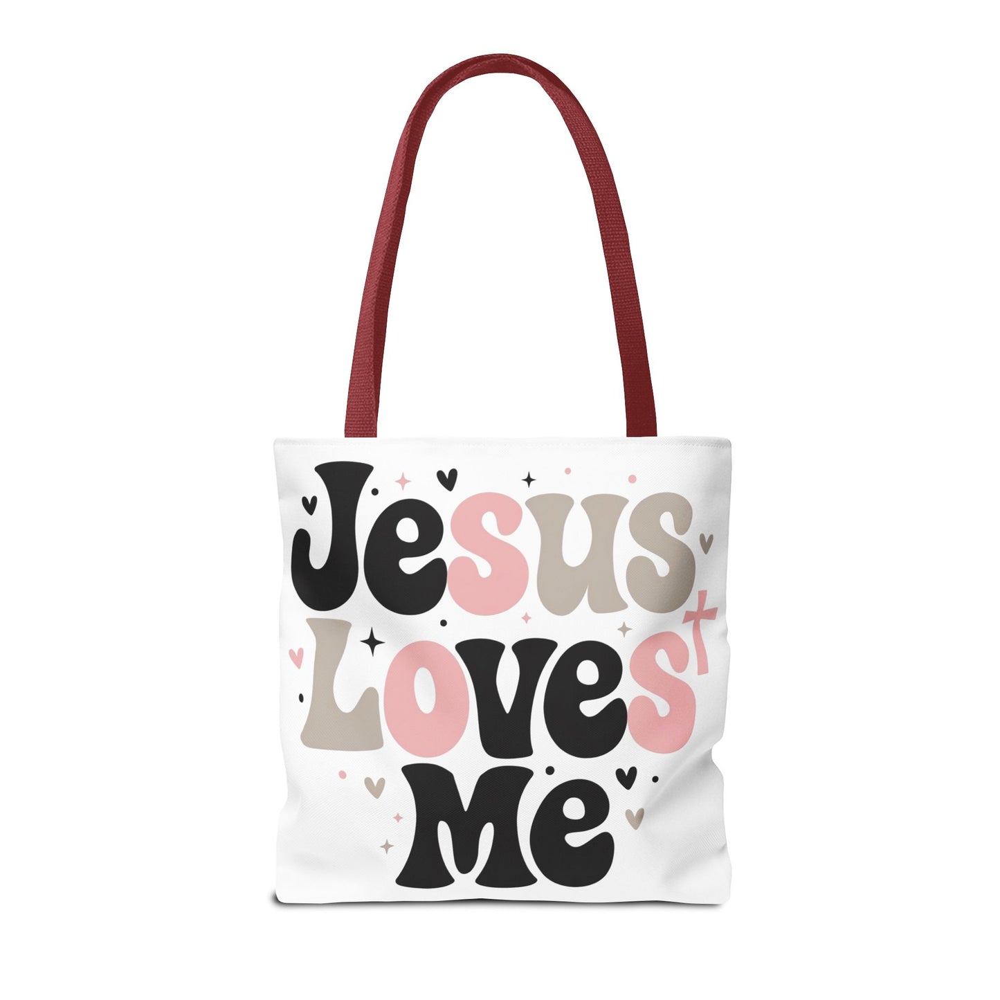Jesus Loves Me Tote Bag - Faith-Inspired Christian Scripture Canvas Tote