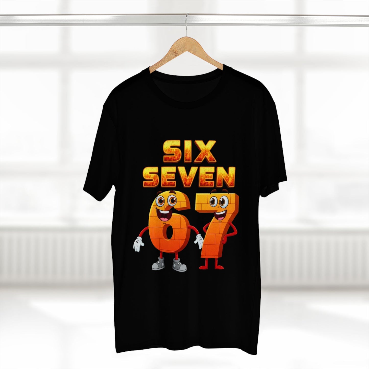 Six Seven 67 Cartoon Tee – Funny Number Graphic T-Shirt