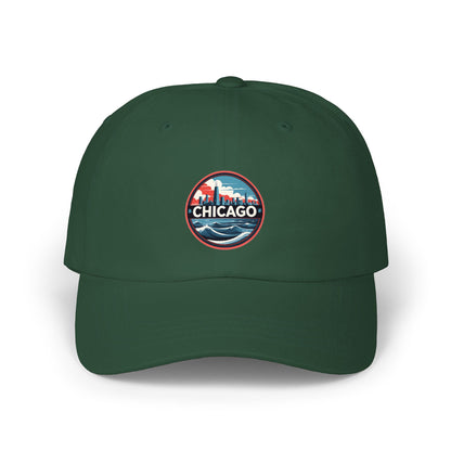 Chicago Patch Dad Cap – Vintage Skyline Embroidered Baseball Hat