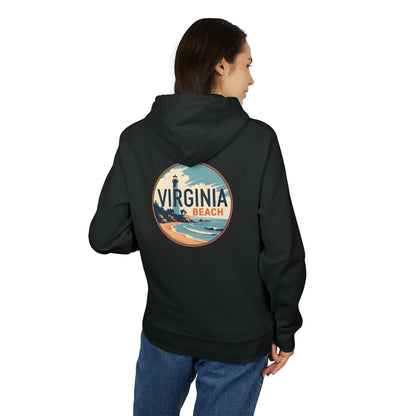 Virginia Beach Vintage Surf Hoodie — Beach Lighthouse Graphic