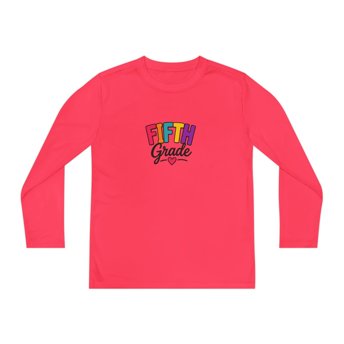 Fifth Grade Youth Long Sleeve Tee — Colorful Back-to-School Shirt