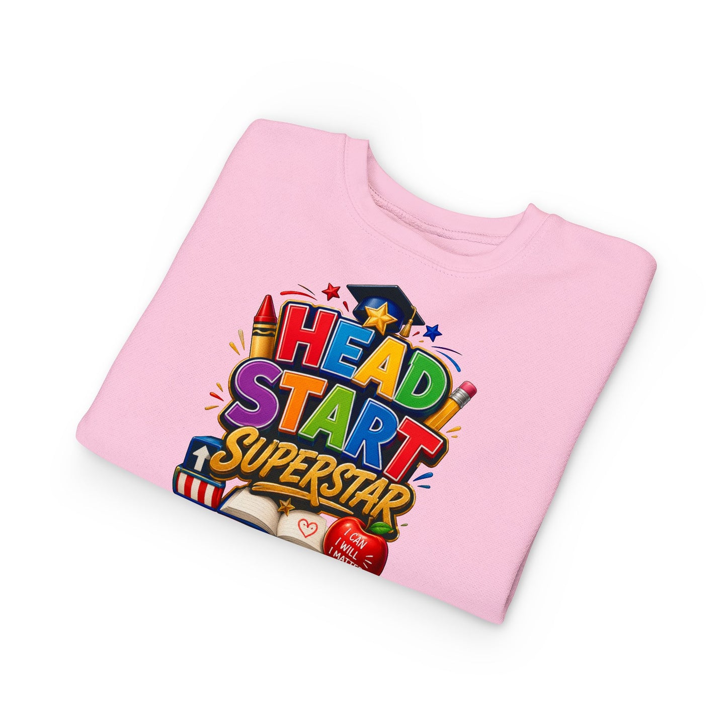 Head Start Superstar Toddler Sweatshirt — Colorful Preschool Graduation Gift