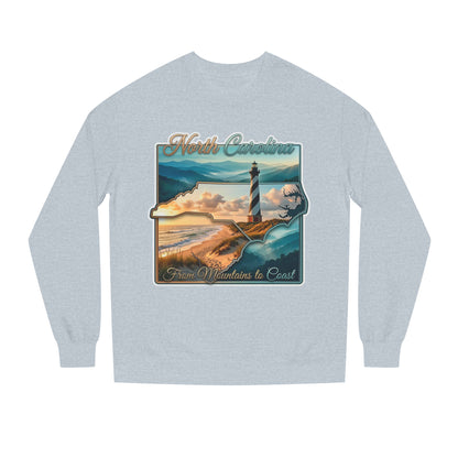 North Carolina Lighthouse Sweatshirt — From Mountains to Coast Scenic Crewneck