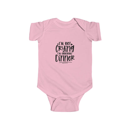 Baby Bodysuit – “I’m Not Crying I’m Ordering Dinner” Funny Infant Onesie