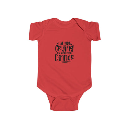 Baby Bodysuit – “I’m Not Crying I’m Ordering Dinner” Funny Infant Onesie