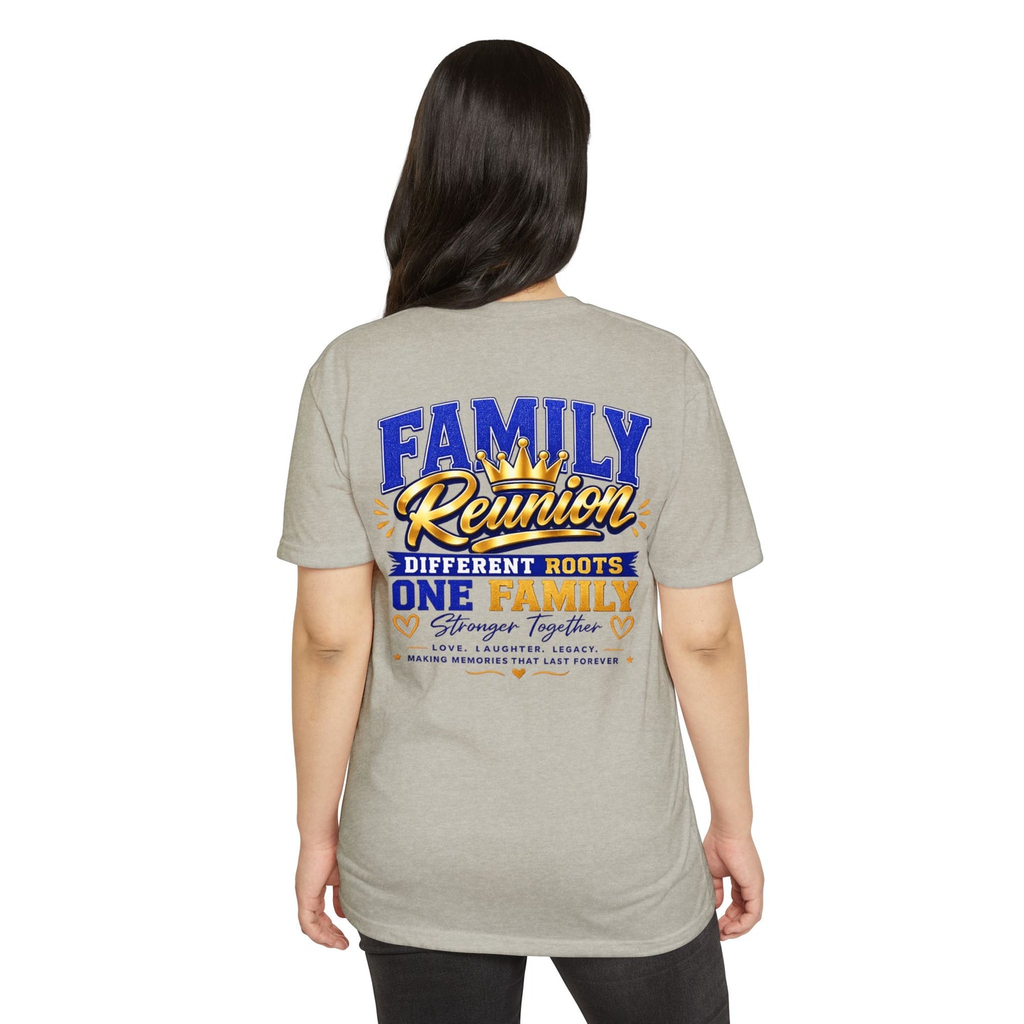 Family Reunion T-Shirt — "Family Reunion: Different Roots One Family" Keepsake Tee