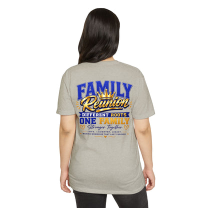 Family Reunion T-Shirt — "Family Reunion: Different Roots One Family" Keepsake Tee